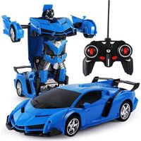 Voiture télécommandée - Transformers Robots in Disguise - Robot 2 en 1 - Bleu - Intérieur - Mixte - Enfant