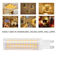 XIG Ampoule LED G9 136LED 15W 1200LM Dimmable pour éclairage intérieur de maison (Blanc chaud)