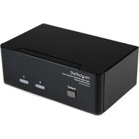 StarTech.com Commutateur KVM USB et double DVI a 2 ports avec audio et hub USB 2.0 - Switch ecran clavier souris (SV231DD2DUA