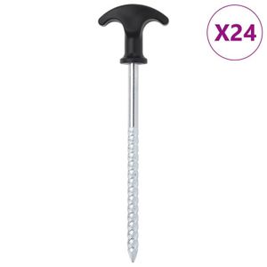 TentandTable Lot de 4 piquets robustes pour tentes commerciales et gonflables à double tête (101,6 cm de long, 2,5 cm de diamètre