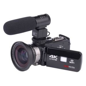 CAMÉSCOPE NUMÉRIQUE avec LENTILLE MIC-Caméra vidéo 4K pour caméscope n