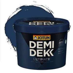 PEINTURE - VERNIS JOTUN - Peinture Bois, Lasure Opaque pour Extérieur et Intérieur Satinée - DEMI DEKK ULTIMATE - RAL 5003 - Bleu Saphir - 10L