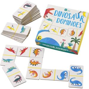 DOMINOS Jeu de dominos dinosaure en papier Talking Tables 