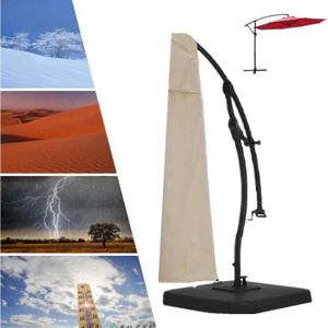 HOUSSE DE PARASOL Housse de parasol à suspendre de 2,7 à 4 m - Tissu Oxford 600D - Housse de parasol déporté - Durable - Imperméable - Anti-UV - A687