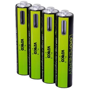 PILES Verico LoopEnergy USB-C Pile rechargeable LR3 (AAA) Li-Ion 600 mAh 1.5 V 4 pc(s)