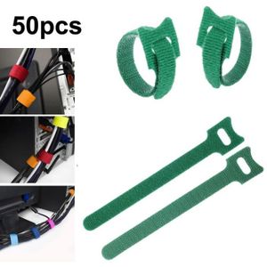 10 serre-câbles Velcro Velcro 80 cm x 50 mm Rouge Velcro Bandes Câble Velcro Oeillet