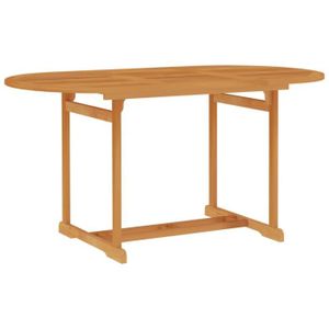 TABLE DE JARDIN  Table de jardin - Bois de teck massif - 150x90x75 