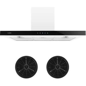 Klarstein Bonvivant Hotte Aspirante 90cm Extraction 650 M H 3 Puissances Design Acier Gris Rouge Achat Vente Hotte Cdiscount