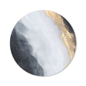 Tapis de Souris - MuchoWow - 60x30 cm - Marbre Or Luxe Abstrait - Blanc