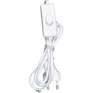 Sans Marque Câble d'alimentation avec interrupteur 1. 5m 220V - Blanc à  prix pas cher
