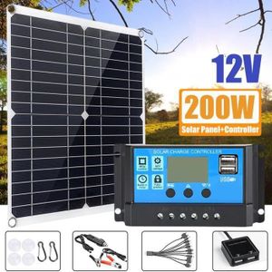 KIT Panneau solaire rigide 200W + régulateur de tension de charge