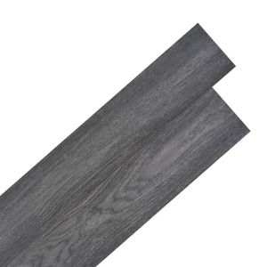 PLANCHER CHAUFFANT Planches de plancher PVC autoadhésif 2,51 m² 2 mm Noir et blanc ZERODIS - Résistant à l'usure et antidérapant