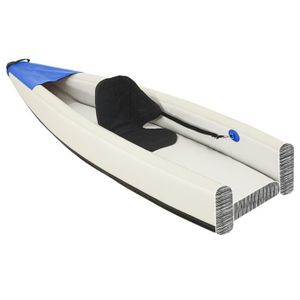 KAYAK Kayak gonflable 2 places ZERONE - bleu polyester PVC - 424x81x31 cm - 170 kg