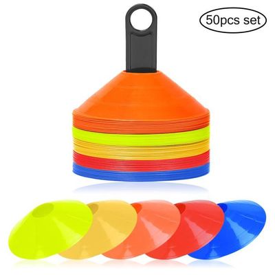 50 Cônes d'Entraînement Football 5 Couleurs Support Filet Rangement, Plots Marquage Délimitation Terrain Foot Accessoir Cuneary 50 Cônes d'Entraînement Football 5 Couleurs Support Filet Rangement, Plots Marquage Délimitation Terrain Foot Accessoir Cuneary