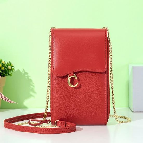 Mini Sac Bandoulière Femme - Sac Téléphone Portable Brodé Main - Style Ethnique - Ajustable, Léger - Parfait Shopping, Balade