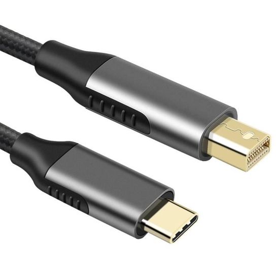 Câble USB-C Vers Mini DisplayPort 4K Cablecc - 1.8m, Pour Ordinateur Portable Et MacBook
