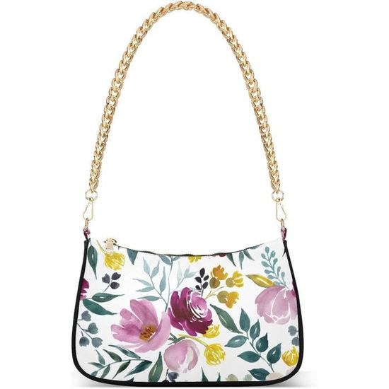 Sac Bandouli re Fleurs D licates L Aquarelle Pour Femmes