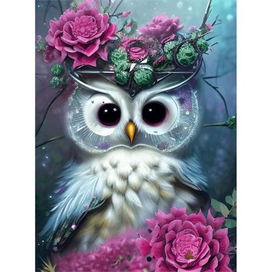 3 Stylos Diamond Painting Motif Hibou Avec Réservoir Et Argile - Kit Créatif Complet Pour Peinture à Diamants Et DIY