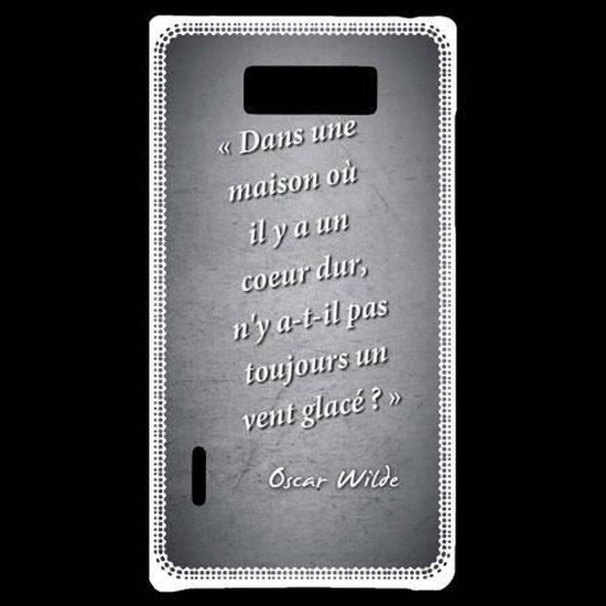 Coque Lg Optimus L7 Maison Coeur Noir Citation Oscar Wilde Rigide 100 Cdiscount Telephonie
