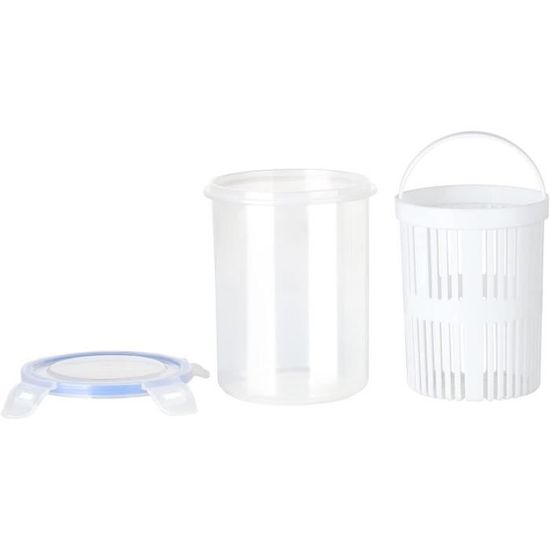 Lot De 2 Pots à Cornichons Avec Passoire – Récipients Transparents Large Ouverture, Couvercle Hermétique, Pour Kimchi Et Légumes Marinés