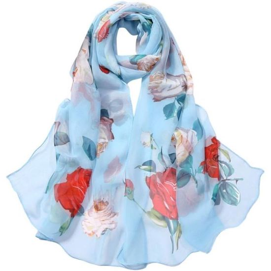 Foulard Tendance En Mousseline De Soie Pour Femme Motif Anima Rats Souris Gris, Multicolore
