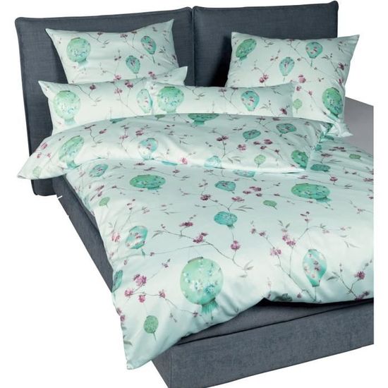 Parure De Lit Satin Coton JOOP ! - Motif Carreaux Baies - Taie Avec Fermeture éclair