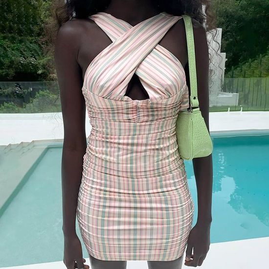 Robe À La Mode Halterneck Longue
