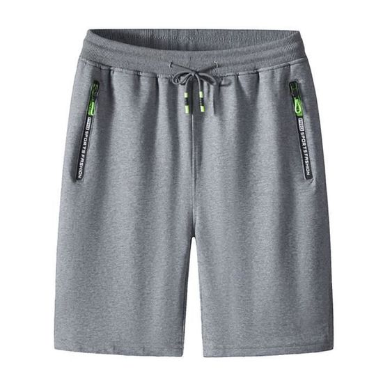 Short Homme Running & Sport – Bermuda Jogging Léger En Coton, Confort Respirant, Idéal Course, Fitness, Travail (Rouge)