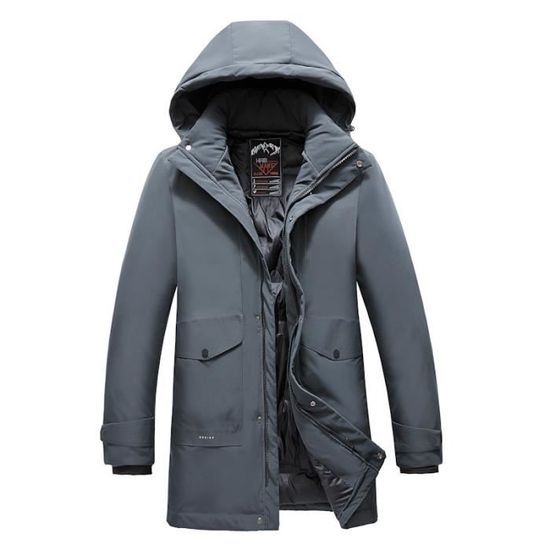 Doudoune D'hiver Garçon - Manteau Mi-long Coupe-vent Rembourré - Capuche Fixe - Manches Longues - Léger Et Chaud - Pour école Et Activités Extérieures