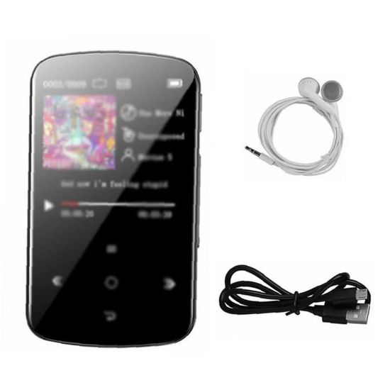 Lecteur MP3 TOPOFLY - Bluetooth 4.2 - Radio Recorder - 32Go Noir