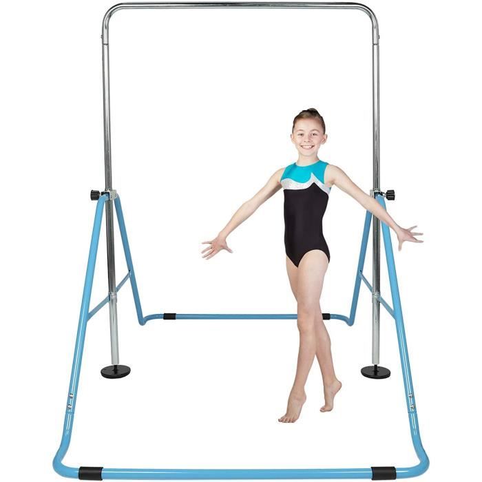 Barres d'Entraînement de Gymnastique pour Enfants, Barre de Traction pour Enfant, Gymnastique Barre Horizontale, Barre Fitness Bleu