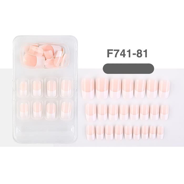 Tonsee® Faux ongles autocollants ongles portables ongles finis ongles amovibles européens _cdt118