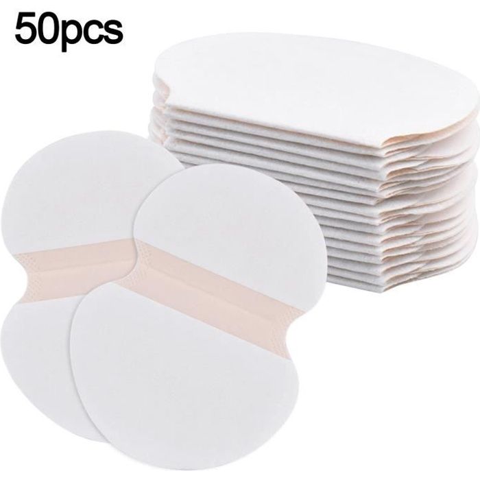 50PCS Patchs Anti Transpiration, Coussinet Anti Transpirant, Invisible Patchs de Transpiration Lingette Jetables Protège Aisselles