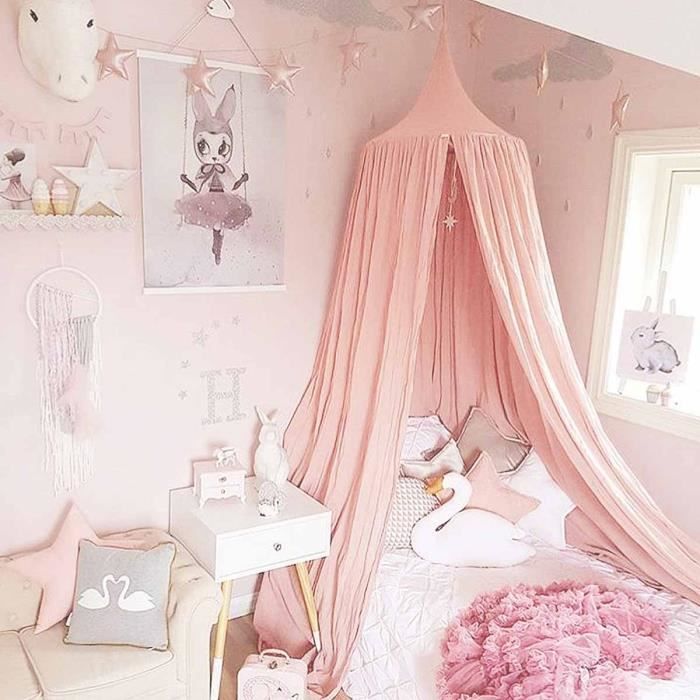 Ciel de lit pour petite Princesse anti-moustique Berceau Dôme château Tente de jeu en Suspension Décoration De Maison Hauteur de 240