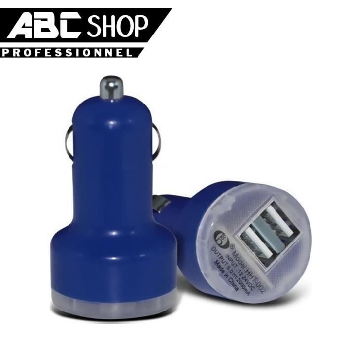 12V/24V MINI CHARGEUR ADAPTATEUR ALLUME CIGARE 2 PORTS USB 1000mA PAR PORT