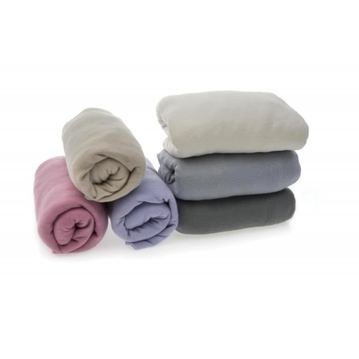 Drap housse molletonné Lavande (180cm)
