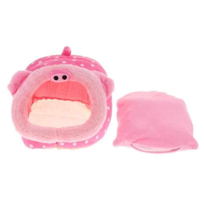 Petit animal de compagnie Sommeil Lit Hamster Lit Hamac Chaud Cave House Pig L