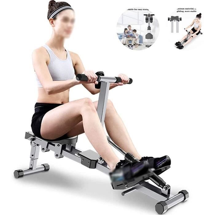 Feeyond Rameur Machine À Ramer Pliante, Rameur Réglable, Équipement De Fitness D'entraînement Abdominal De Perte De Poids en Int55
