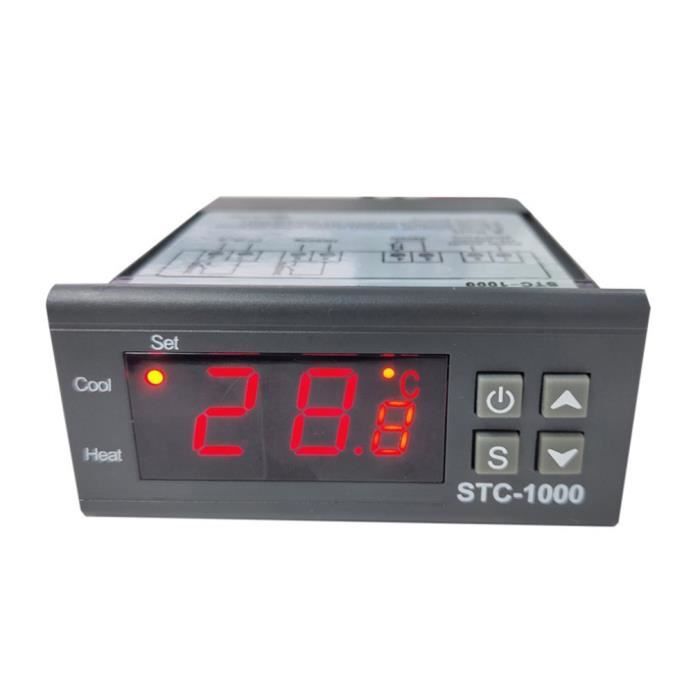 Chauffage,Stc 1000 220V réfrigérateur numérique LED affichage Thermostat régulateur de température Module de - Type black orange