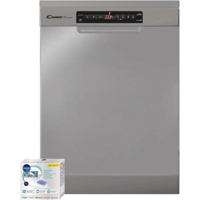 CANDY Lave-vaisselle posable inox 45dB 14 couverts 60cm acier inoxydable Inox