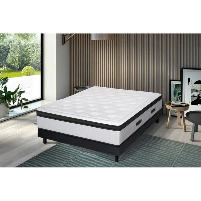 KIOTA Matelas 180x200 cm - 1170 Ressorts ensachés et mémoire de forme - 29 cm - KIOTA