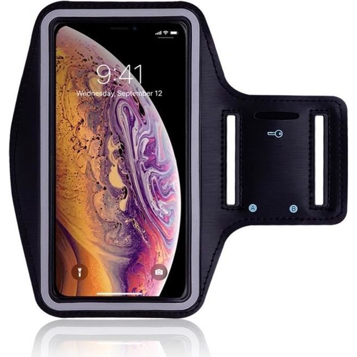 Nouveau Brassard Smartphone Sport avec Écouteur trou Ajustable Poche de Carte-Touch ID Universelle Housse Huawei Samsung iPhone
