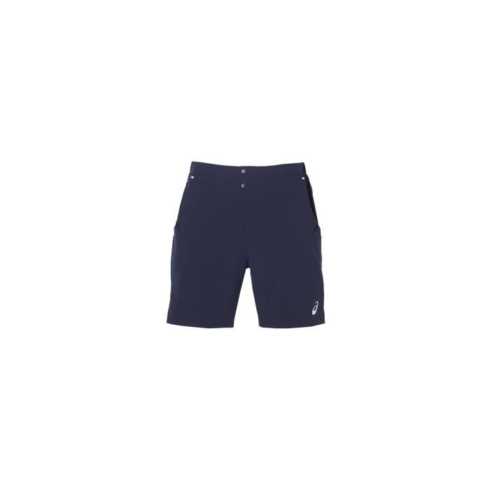 Short ASICS Homme Performance Peacot Bleu Noir AH 2018