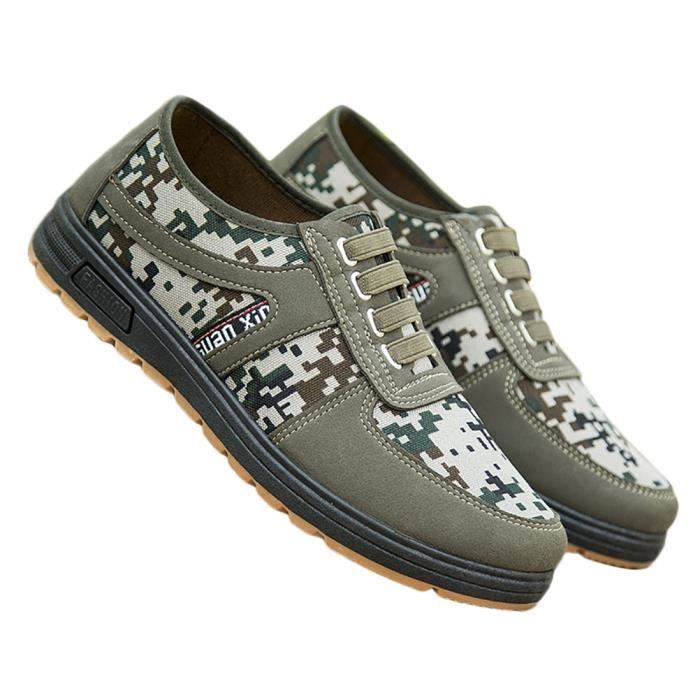 Minetom Homme Chaussures en Toile Décontractée Bateau Mocassins Loisir Espadrilles Confortable Baskets Slip-on en Toile
