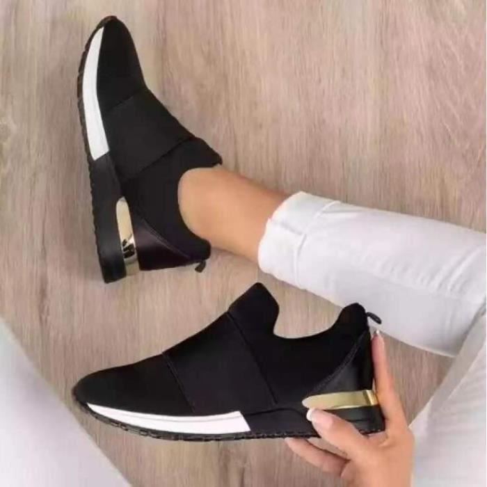 Noir 2021 printemps et automne nouveau style chaussures de sport en maille respirante légères grande taille baskets sneakers