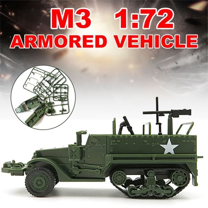 Modèle d'assemblage 1:72 M3 Half Track Véhicule blindé modèle militaire modèle jouet voiture