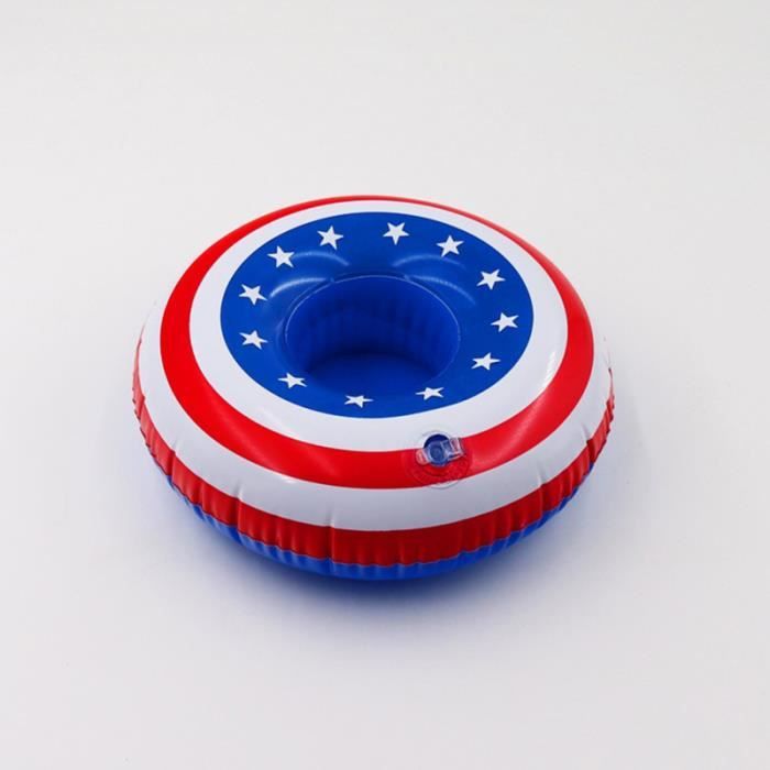 Creative Flottant Drapeau Américain Air Inflation Plate Boisson Vaisselle Coupe Coaster Napperon Pad PLANCHE A DECOUPER