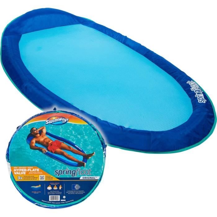 SWIMWAYS - SPRING FLOAT ORIGINAL NEW VALVE - bouée gonflable et tissu - matelas de piscine transportable - Modèle Aléatoire
