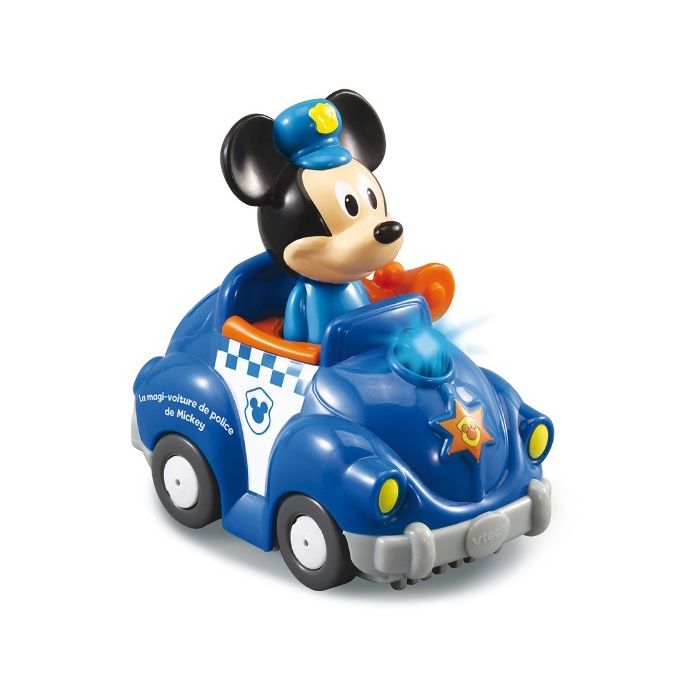 VTECH La Magi Voiture de police de Mickey version FR Bolide interactif Tut Tut Disney Vehicule 1er age Carte Animaux