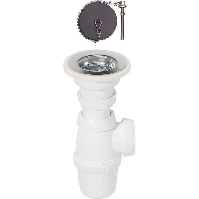 Wirquin SP3214 Siphon Bonde Bouchon chaînette